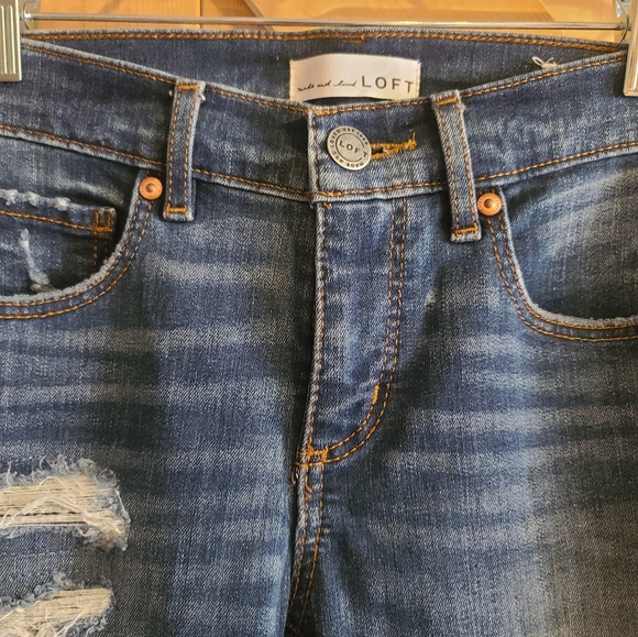 Loft Distressed Skinny Jeans - Picture 3 of 9